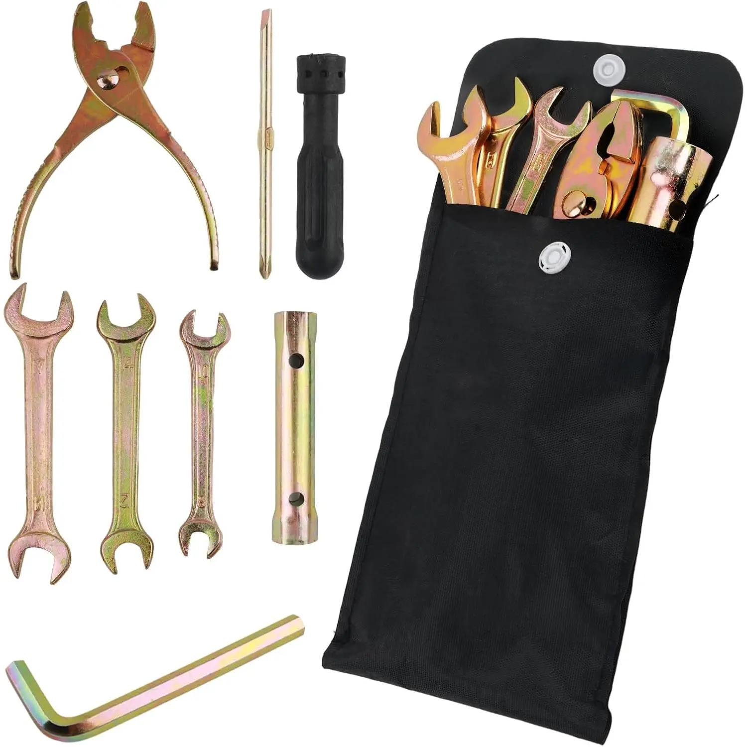8 count  Tools Kit Set,Portable  Repair Kit with  Spark Plug Sleeve Spanner Wrench Set for  Repair,Multi-Purpose  Tool Sets