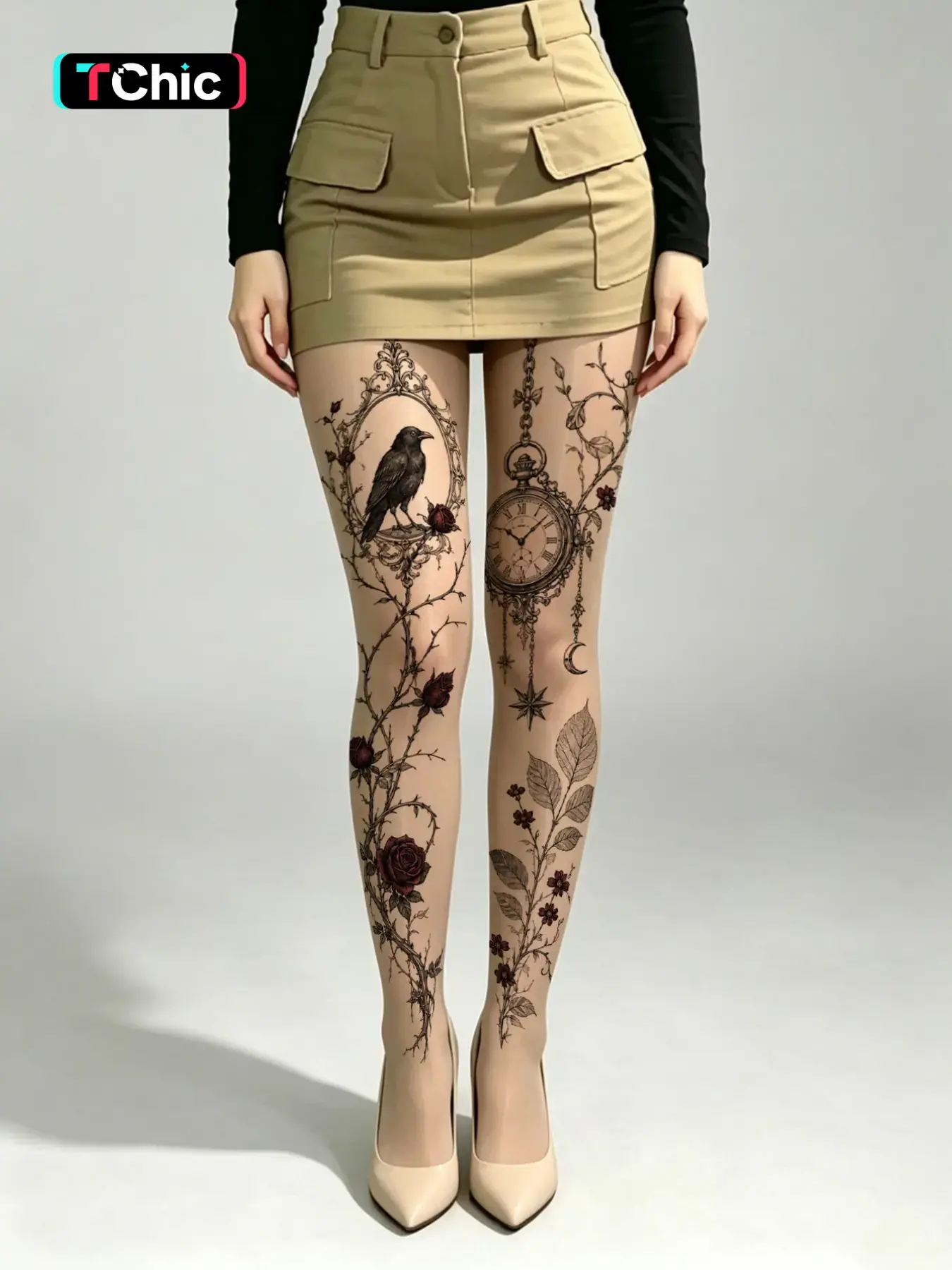 Women's 30 Denier Pantyhose, Peach Color Shiny Stockings, Comfortable Soft Material, Ideal for Daily Wear, Perfect for Various Occasions