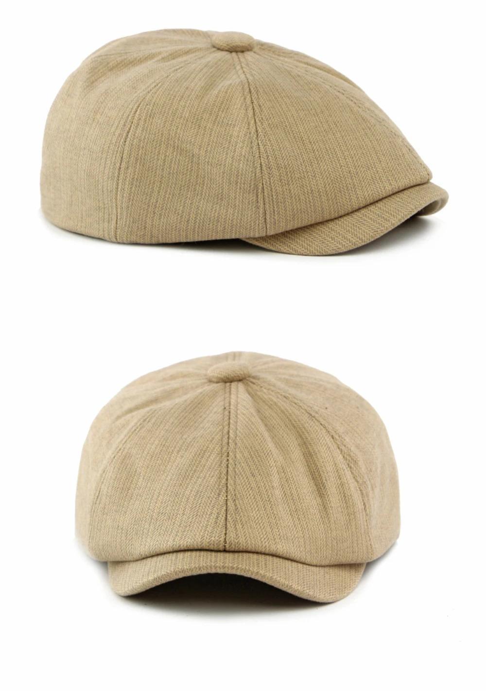 HT5032 Beret Cap New Spring Autumn Winter Men Women Cap Artist Painter Wool Beret Hat Male Female Adjustable Octagonal Beret Cap