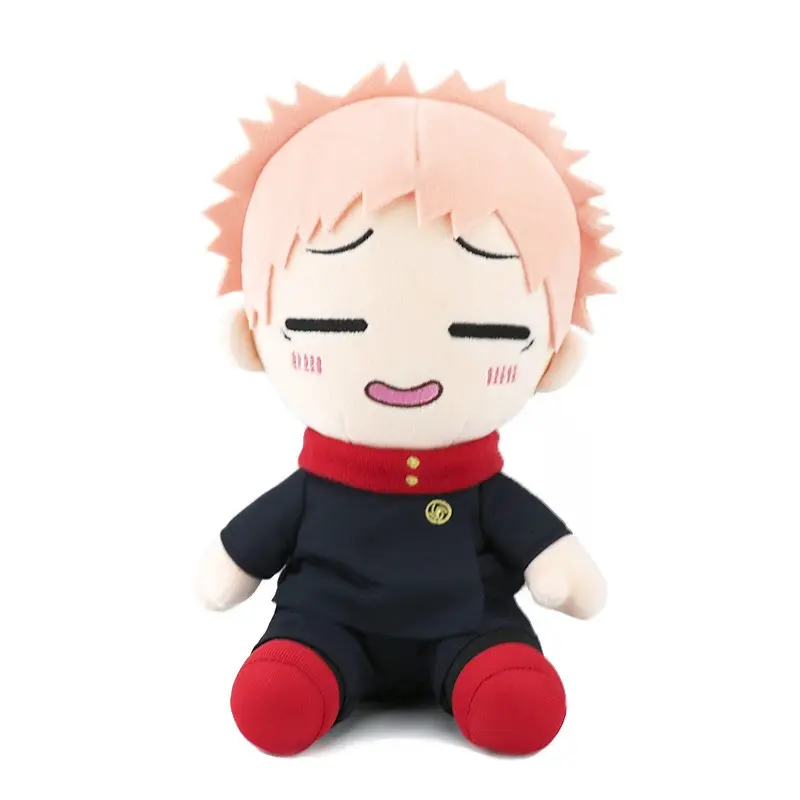 English: Jujutsu Kaisen 4Pcs Different Facial Expression Plush Doll Full Set, Gojo Satoru & Itadori Yuji Anime Sitting Stuffed Toy, Shonen Jump Anime Gift For Jujutsu Fans