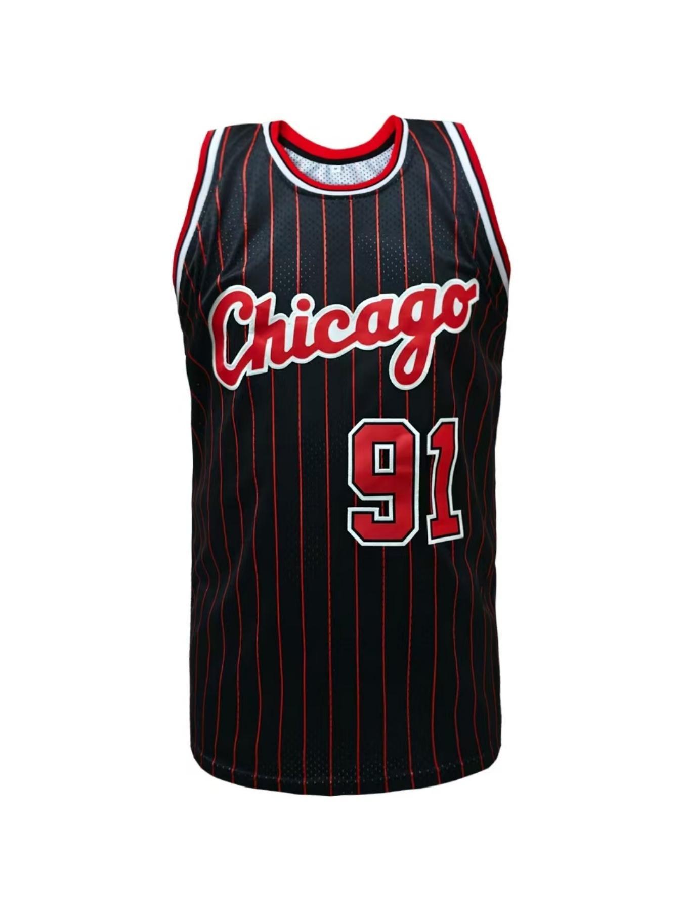 Men's Chicago Basketball Jersey, Breathable Sleeveless Basketball Sports Jersey, Basketball Training Competition Sports Uniforms for Men, Vintage Basketball Jersey