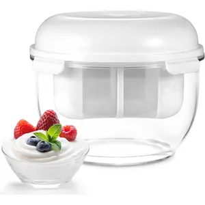 Greek Yogurt Strainer, Greek Yogurt Maker with Ultra-Fine Mesh Basket, 2026 Upgraded BPA-Free Strainer for Homemade Thick Greek Yogurt, Extra Large Capacity Container White(XL)