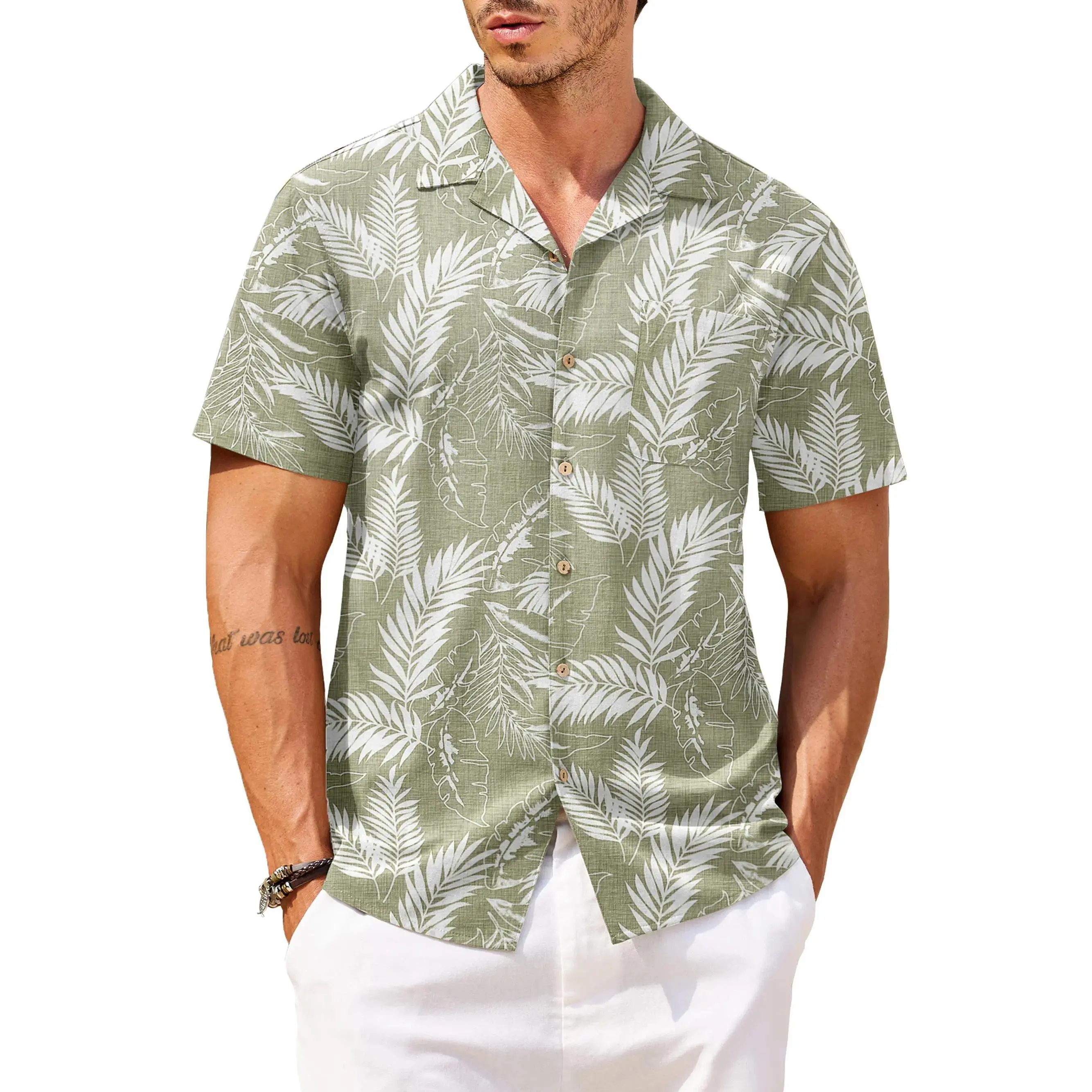 Men's 3d printed tropical holiday beach shirt classic flowers