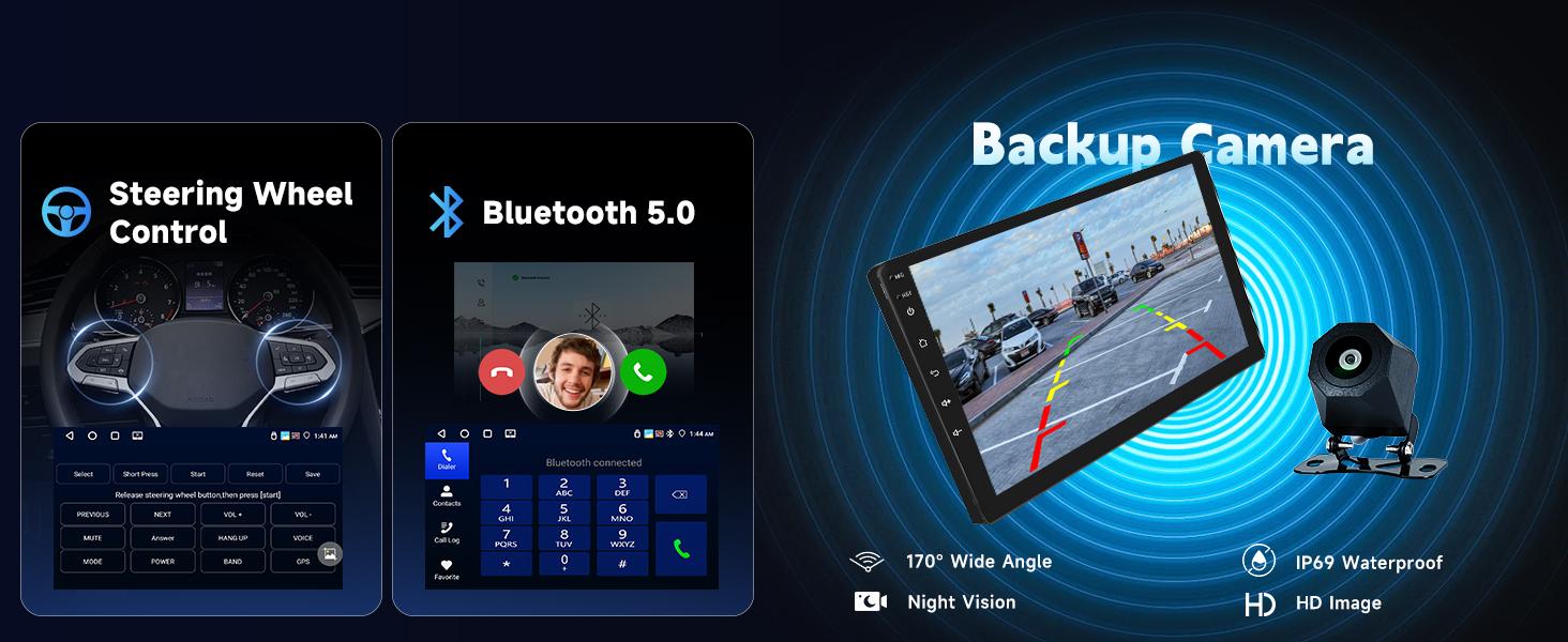 Rimoody 4+64GB Car Stereo Radio for Honda CR-V (2007–2011), Wireless CarPlay and Android Auto, 9-inch Touchscreen Display, Bluetooth Audio Receiver, GPS Support, Wi-Fi, Backup Camera, FM/RDS, Hi-Fi, Steering Wheel Controls (SWC)