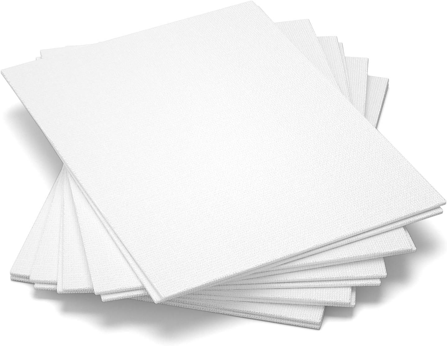Canvas Boards, 8x10 inch Set of 10,Gesso Primed White Blank Canvases for Painting -  Cotton Art Supplies Canvas Panel for  , Pouring, Oil , Watercolor, Gouache