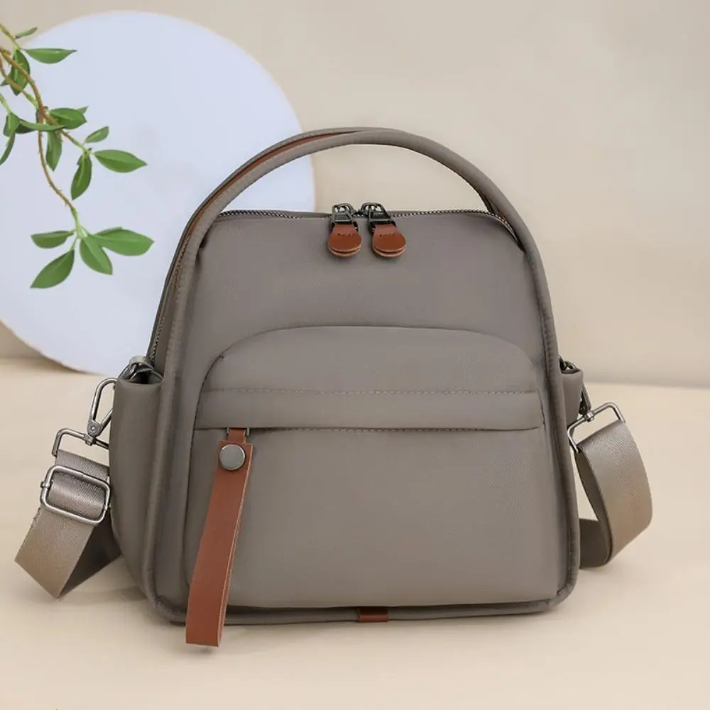 Minimalist Nylon Crossbody Bag for Women, Large Multi-Compartment Waterproof Shoulder Purse with Full-Zip Lock and Adjustable Strap for Daily Commute, Daily Use Bags