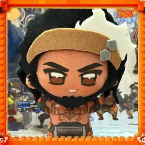 2026 hot itemOverwatch Merch Ssvgg Attribute Mauga 10cm Cotton Doll Fan-Made High-Looking Game Plush Bag Charm Plush Toy Gift