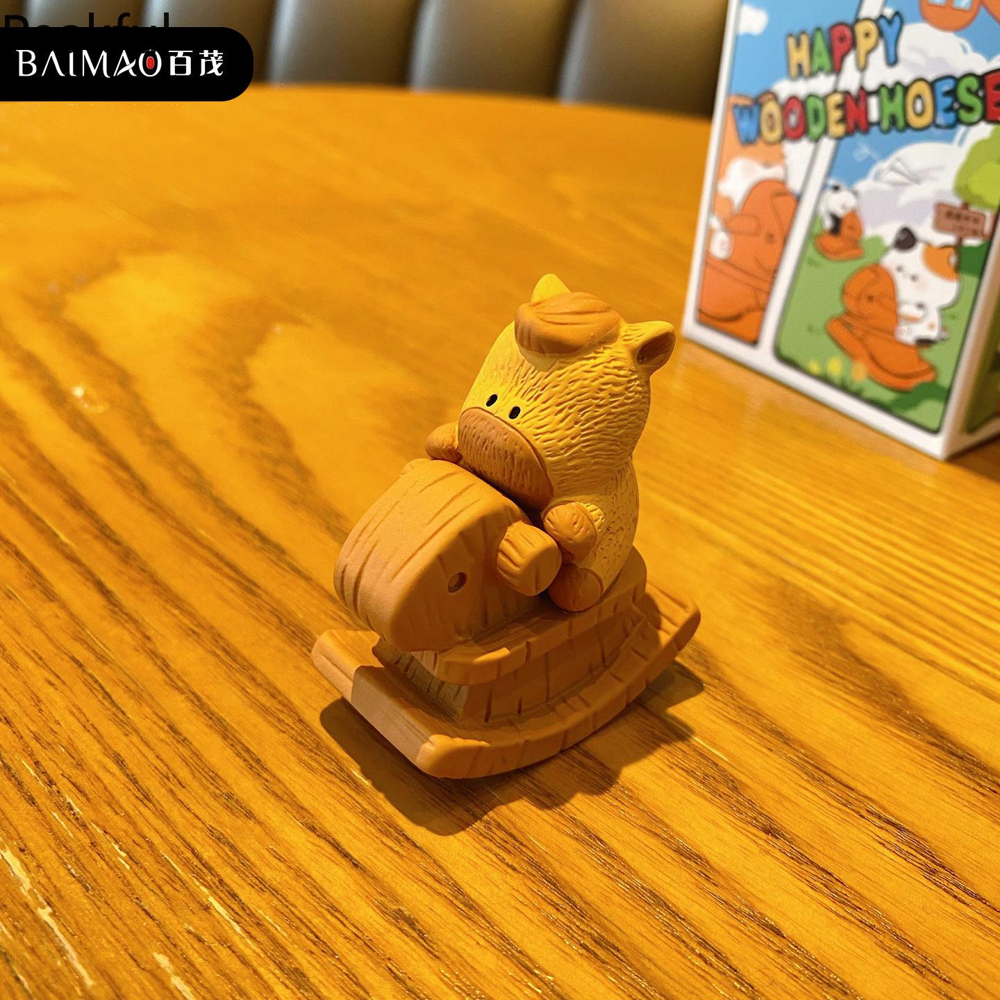 2026 Cute Pets Resin Ornaments – Charming Rocking Horse Figurines, Creative Desktop Decor, Adorable Gift Idea for Pet Lovers, Perfect for Adding Whimsy to Any Room