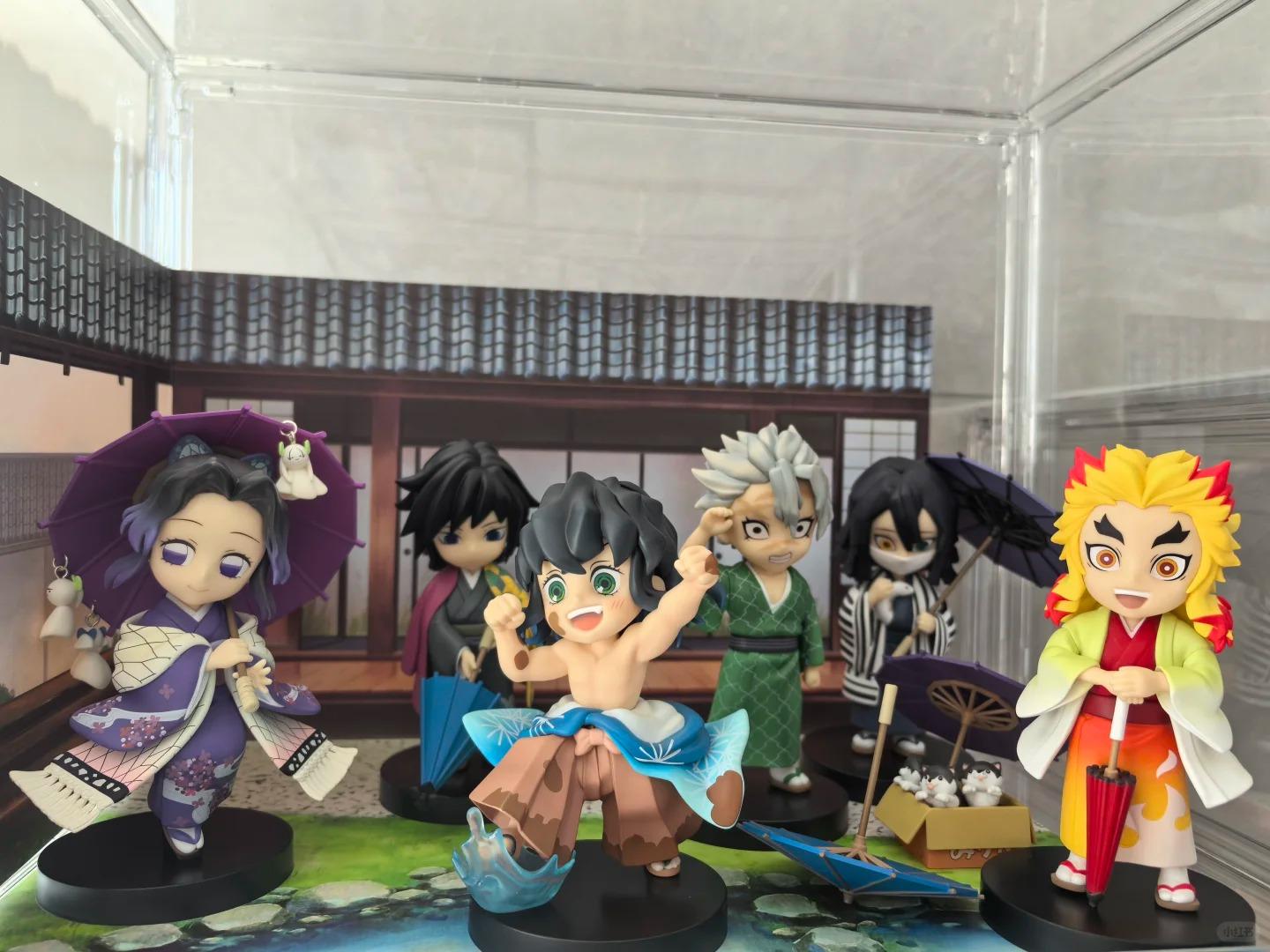 New Anime Figure Demon Slayer Figures Kimetsu No Yaiba Doll Plum Rain Series Blind Box Figurine Warrior Action Figure Model Toys