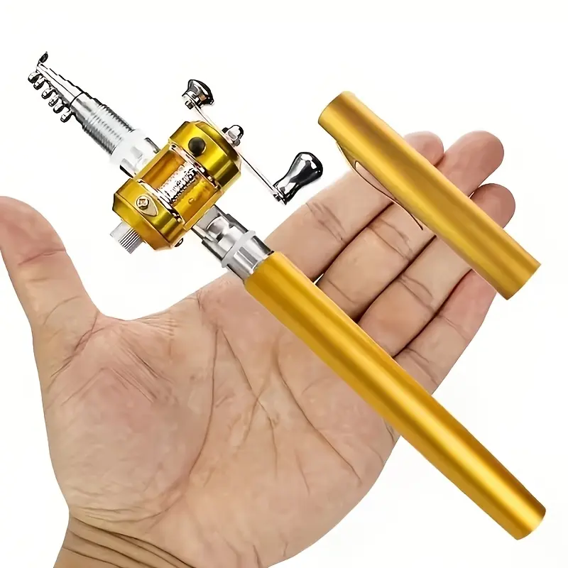 Portable two-way telescopic pocket fishing rod set with fishing line reel-portable travel fishing equipment suitable for beginners, Fishing Pole Combo
