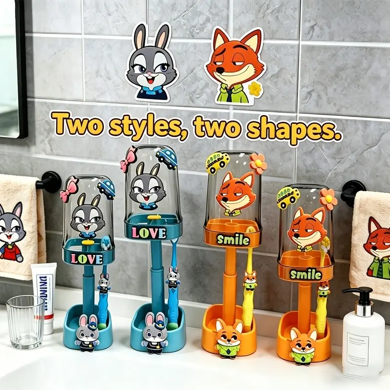 Adjustable Height Bathroom Cup Set, Durable Lightweight Anti-Drop Mouthwash Cup, Simple Design Toothbrush Cup, Ideal Gift for Travel, Graduation, Birthday