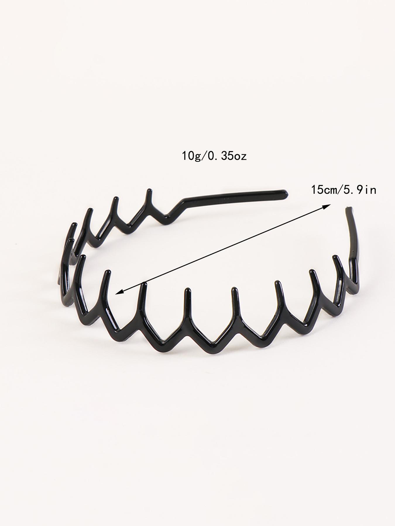 Wave Design Hair Hoop, Casual Versatile Hair Accessories for Women & Girls, Minimalist Headwear Suitable for Thick Hair, Zigzag Headband, Zig Zag Headbands