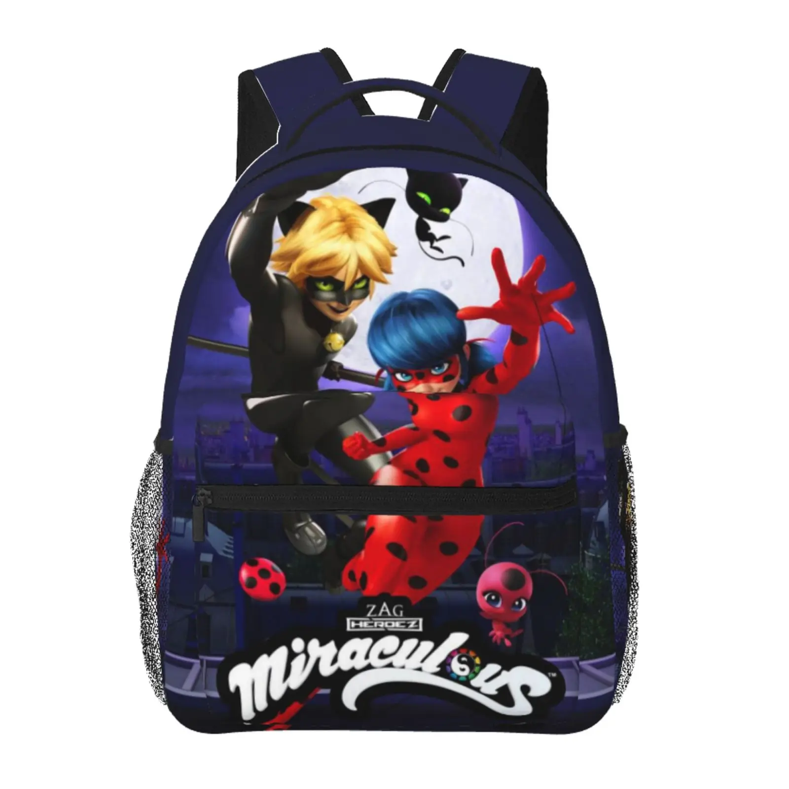 Anime miraculous Backpack, School bag Cute Girls Boys Teens Backpacks Kawaii Kids Lightweight backpack with adjustable straps Bookbag with office Travel, School, College, Work
