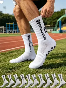 10 pairs of men's basketball and soccer mid-calf socks, available in two colors. Breathable, moisture-wicking, odor-resistant, skin-friendly, comfortable, durable, wear-resistant, and supportive for a worry-free workout. Perfect for everyday exercise, tra