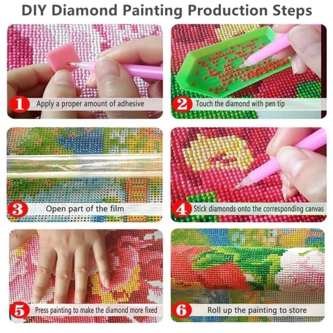 5D Diamond Arts Colorful Painting Kit, Dancing Figure Pattern Diamond Arts Crafts Kit without Frame, DIY Handcraft Decorative Art Picture for Beginner, Embroidery, Diamond Art Tools, Diamond Painting Kits