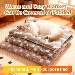 double-sided pet pad, 1 count soft & comfortable pet puppy sleeping beds mat, winter warm pet pad, pet supplies for dogs & cats, bedding