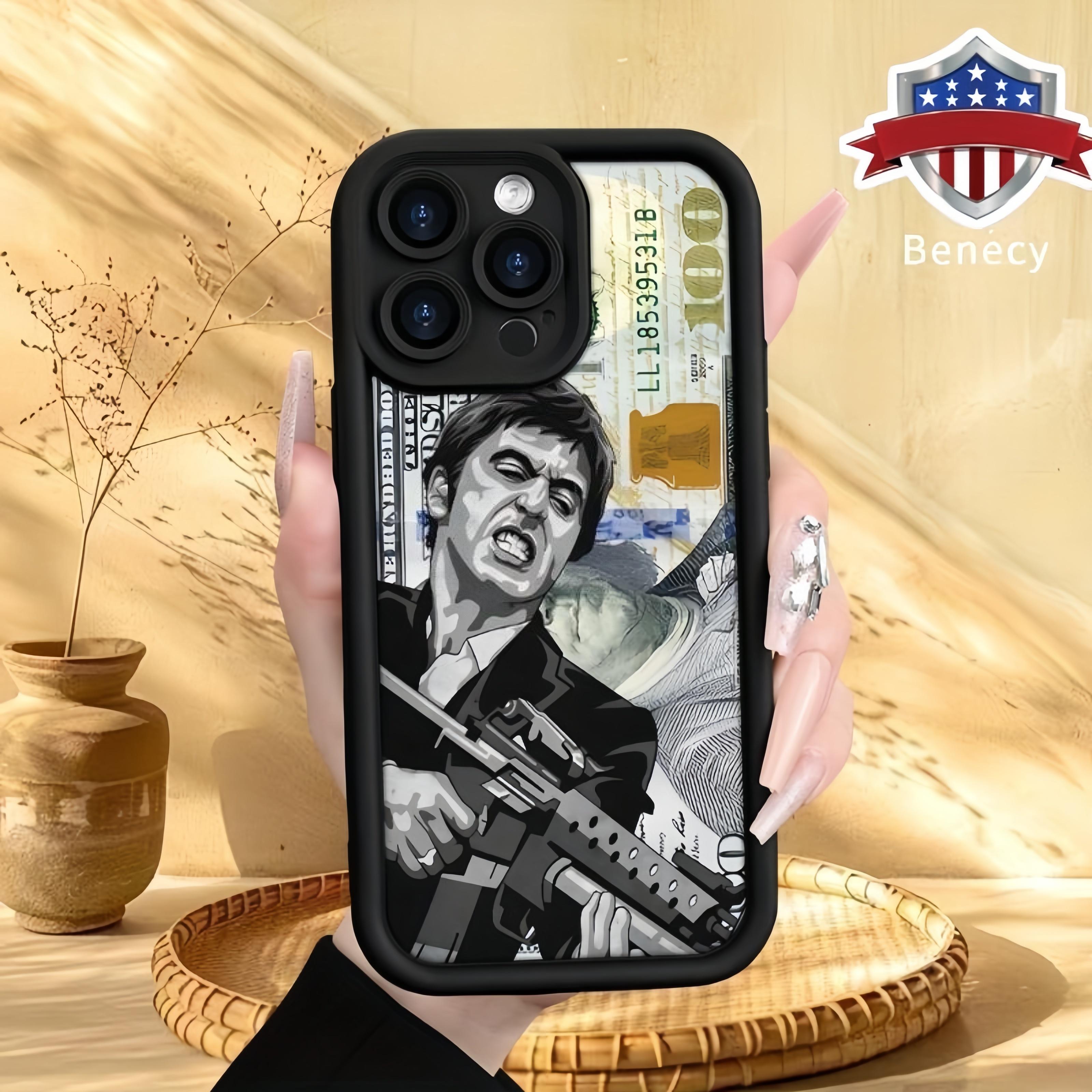 Creative Scar Face Painted Pattern Case for iPhone 17 16 15 14 Pro Max 13 12 11 Air XR XS E Plus Shockproof Drop Protection Rugged Durable Silicone Cover