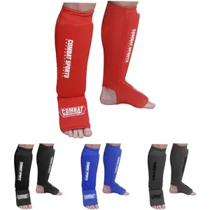 Shin & Instep Padded Guards, Elastic, Impact-Absorbing with Snug Support, Ideal for MMA, Muay Thai, Martial Arts, Washable MMA Gear for Men and Women