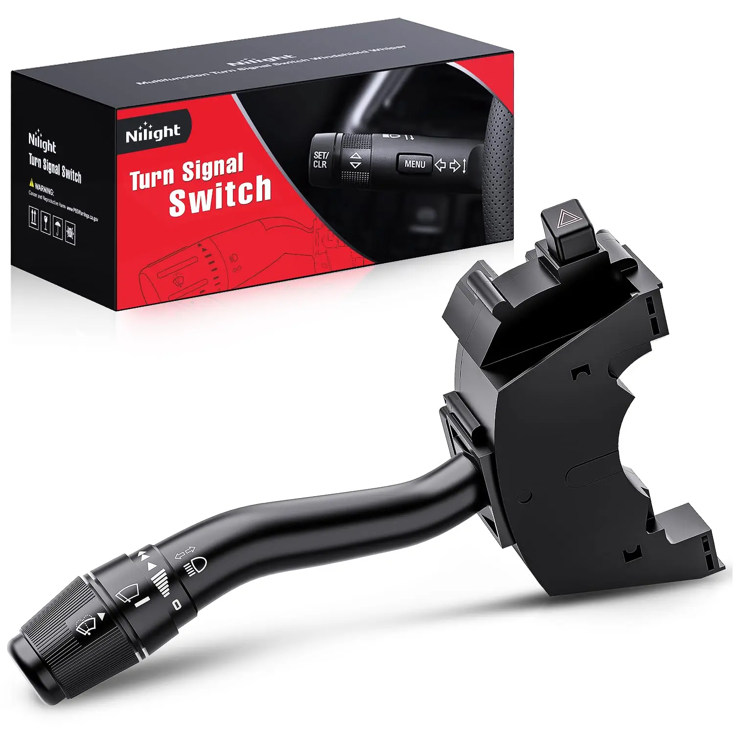 Nilight CBS1155 PP & ABS Multi-Control Turn Signal & Windshield Wiper Combination Switch, Plug-and-Play Easy-Install OEM Direct Swap Replacement Part for Ford Models, Father's Day Gift