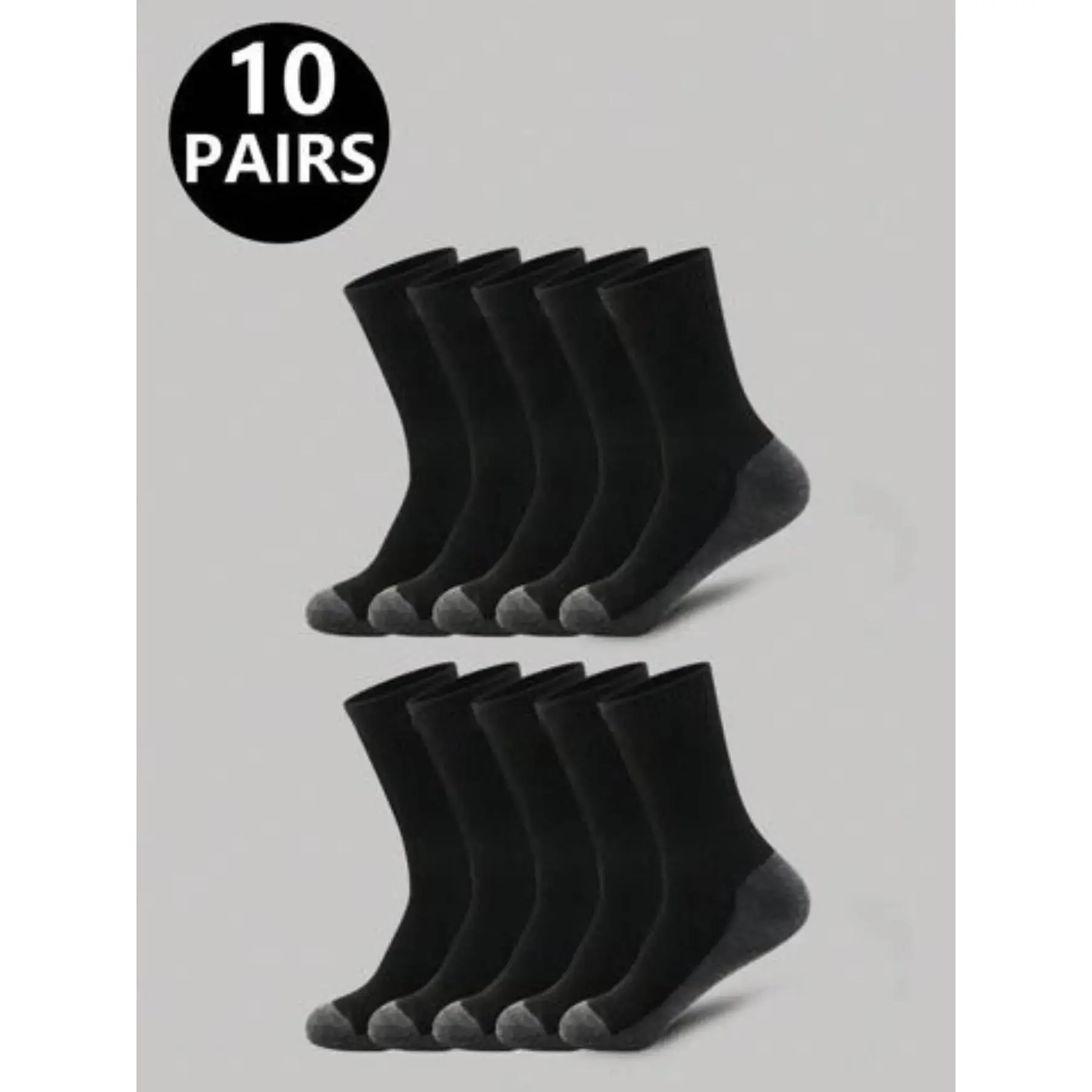 Men's Socks 5/10/20 Pairs, Colorblock Mid-Calf, Casual Solid Colors, Unisex Sports Socks, Active Socks, Workout Socks, Basketball Running, Sweatproof Odorless, Sweat Wicking Socks, Sports Athletic Socks