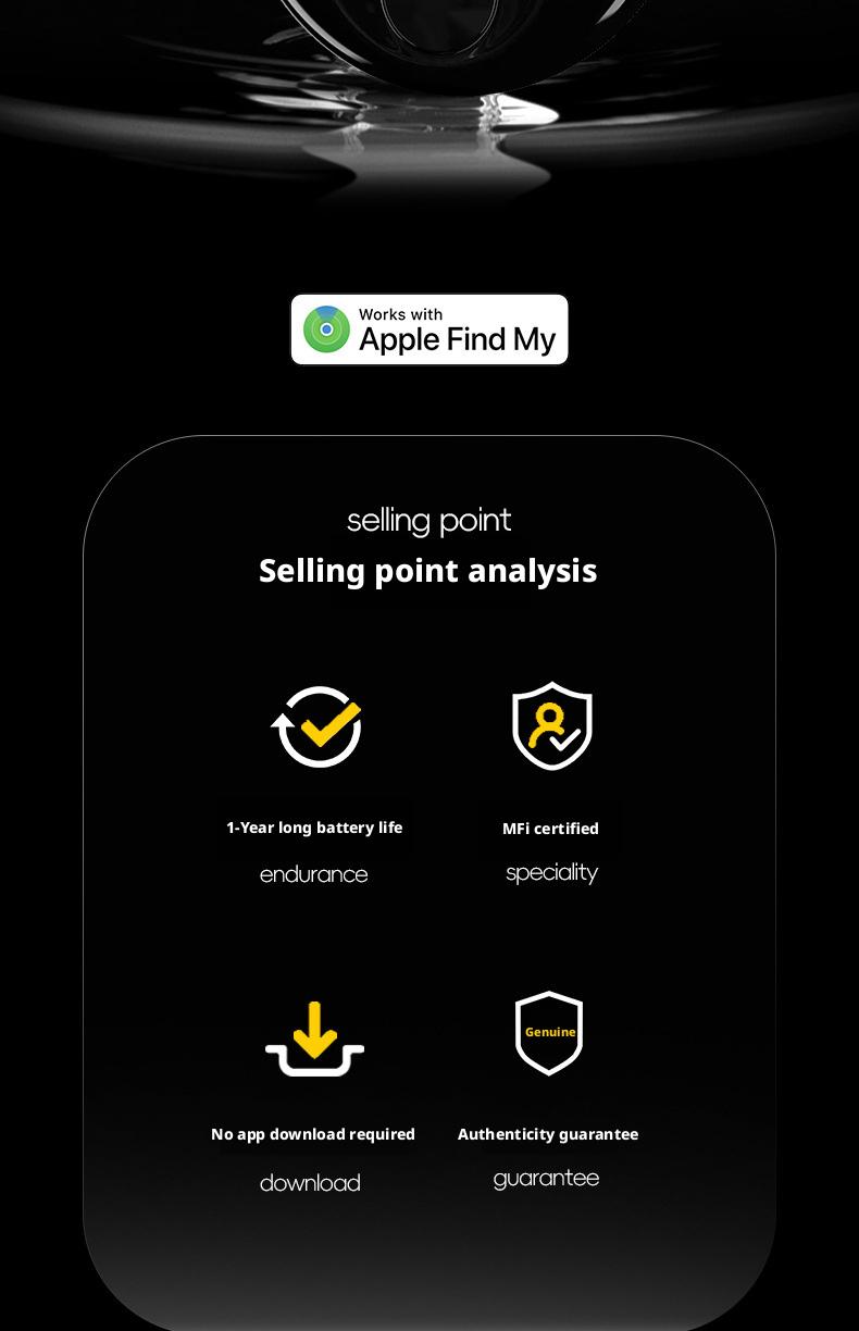 Bluetooth Tracker for Apple FindMy Circular Waterproof Anti-Lost Device Global Precise Locating Wireless Finder for AirTag Key Wallet Phone