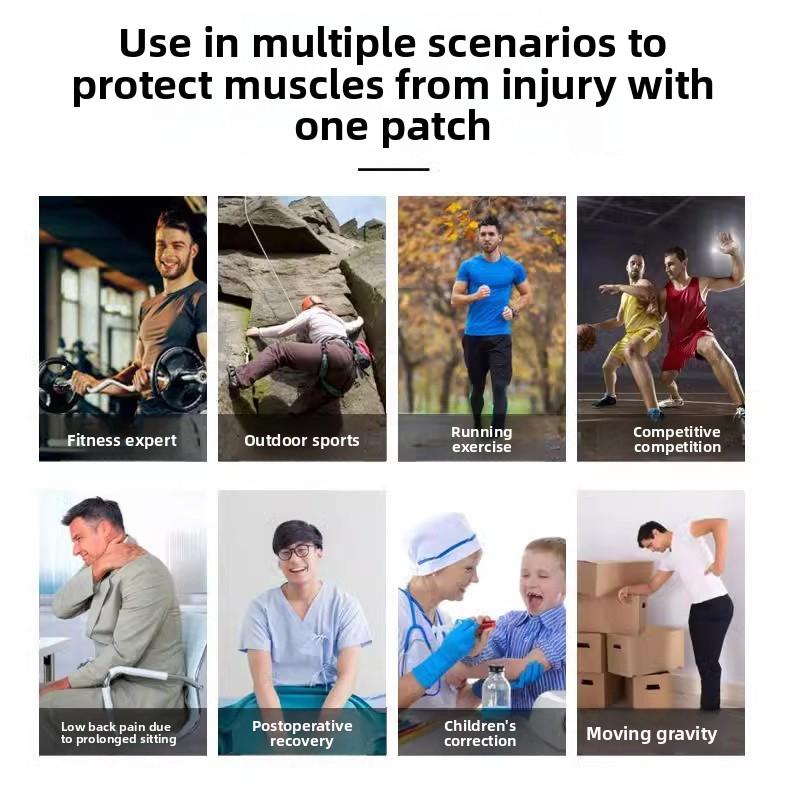 Sports tape, muscle tape, kinesiology tape, sports muscle tape for wrists, ankles, shoulders, and legs, facial muscle tape, elastic bandage