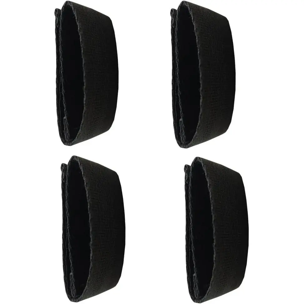 Nylon Duty Belt Keepers 4 count, for 2" - 2.25" Wide Belt,hook and loop fasteners-Black
