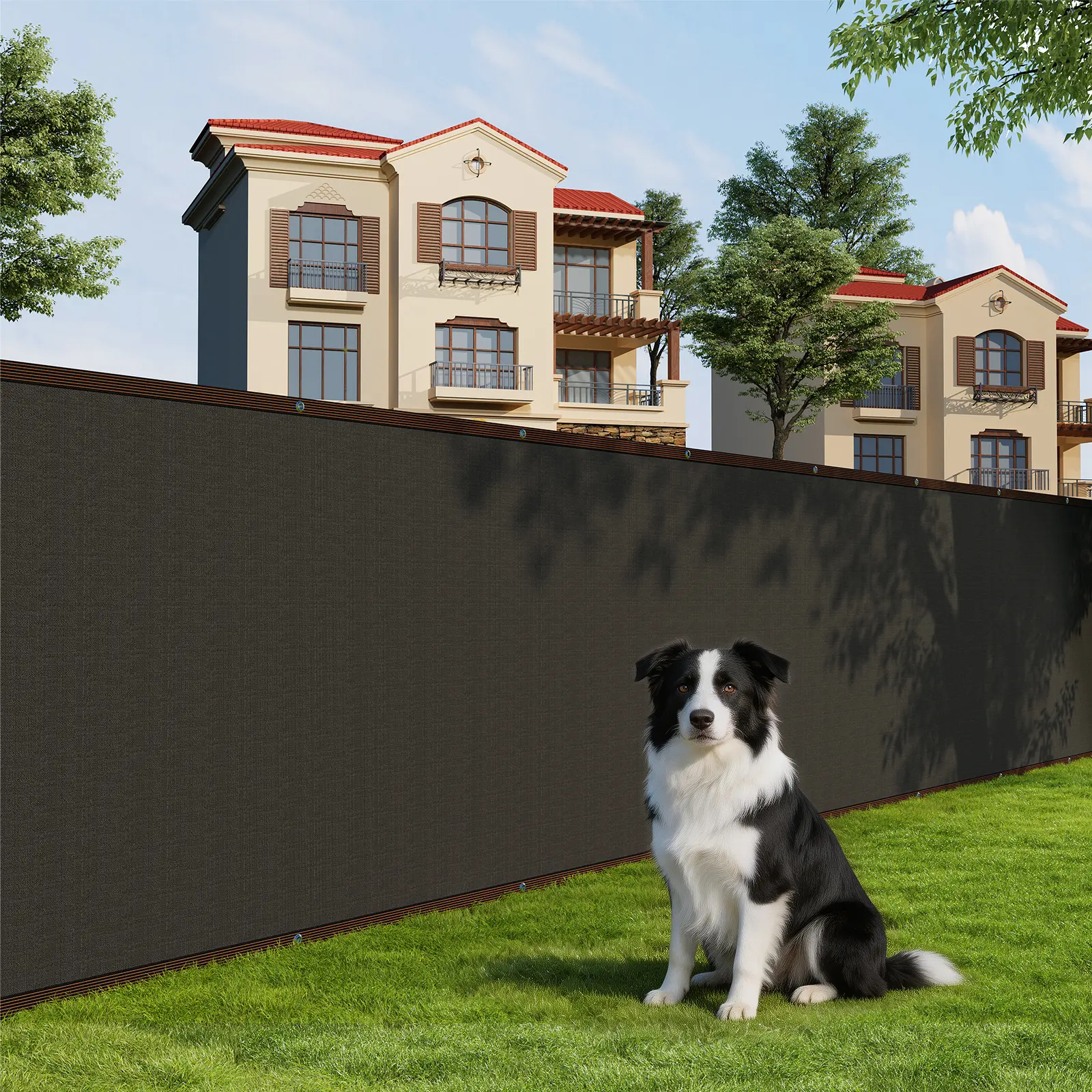 Heavy Duty 180 GSM HDPE Privacy Fence Screen - UV & Wind Resistant Mesh Cover - Reinforced Edges, Metal Grommets & Zip Ties - Great for Backyard, Patio, Deck, Garden, Balcony