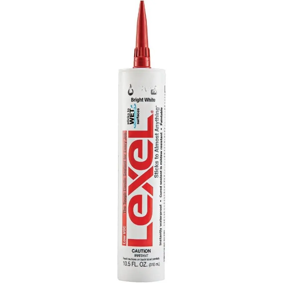 13030 10.5oz  Sealants White Lexel Adhesive Caulk, 10.5-Ounce
