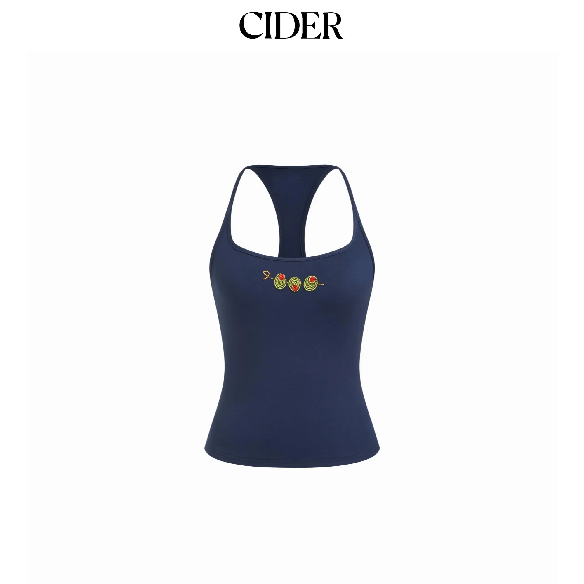 Cider Beaded Embroidery Crop Cami Top