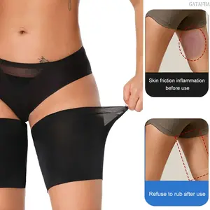 1 Pair Unisex Anti-Slip Thigh Compression Sleeves, Elastic Support Wraps for Running & Sports