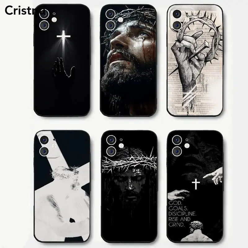 Son Of God Jesus Cross Holy Light Phone Case For iphone 17 pro max cases for men 17 16 15 11 12 14 13 Pro Max Mini X XR 7 8 Plus SE4 17E Shockproof Cover