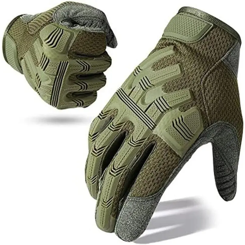 Touch Sceen Tactical Gloves Men's Paintball Shooting Airsoft Combat Bicycle Rubber Protective Anti-Skid Full Finger Gloves Women