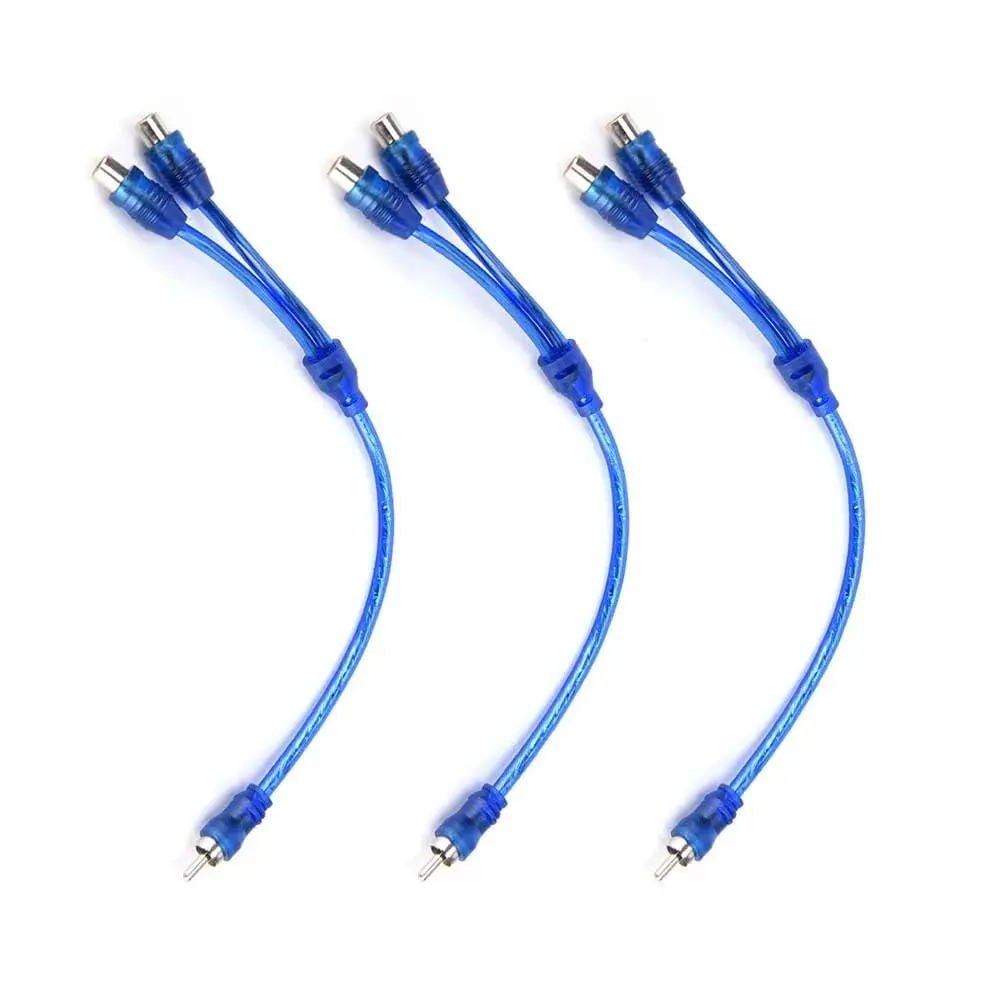 3 Pack  Splitter Subwoofer Splitter   1 Male to 2 Female Adapter for  Audio System A/V Receiver  Theater Amplifier DJ Mixer Audio Signal Splitting Setup Hi-Fi Speaker