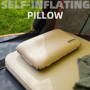 Outdoor 3D Sponge Pillow Automatic Inflatable Pillow Camping Tent Air Cushion Pillow Travel Portable Cervical Spine Pillow Lunch Break Pillow