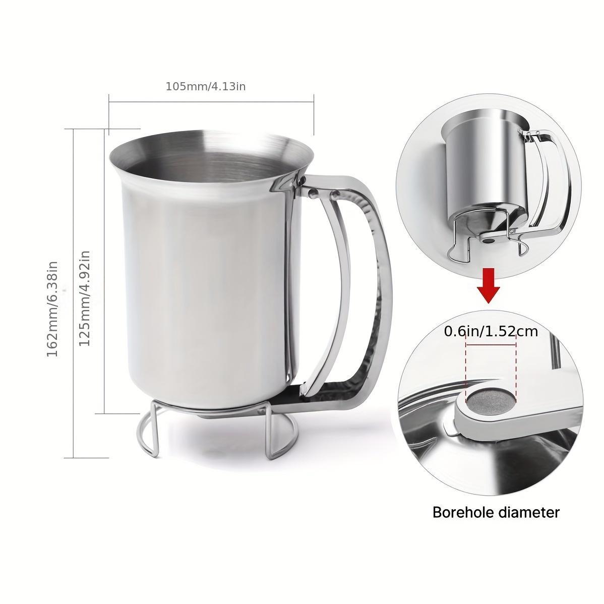 Handheld Stainless Steel Batter Separator Cupcake Batter Funnel Mixing Batter Dispenser