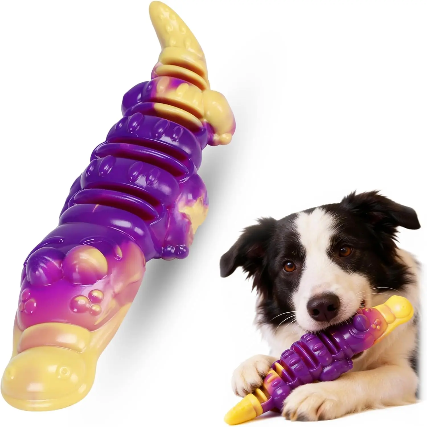 Indestructible  Toys for Aggressive Chewers, Tough  Toys for Large Dogs, Durable   Toys to Keep Them Busy, Interactive Aggressive  Toys for Medium Dogs, Beef Flavor (A-Crocodile)