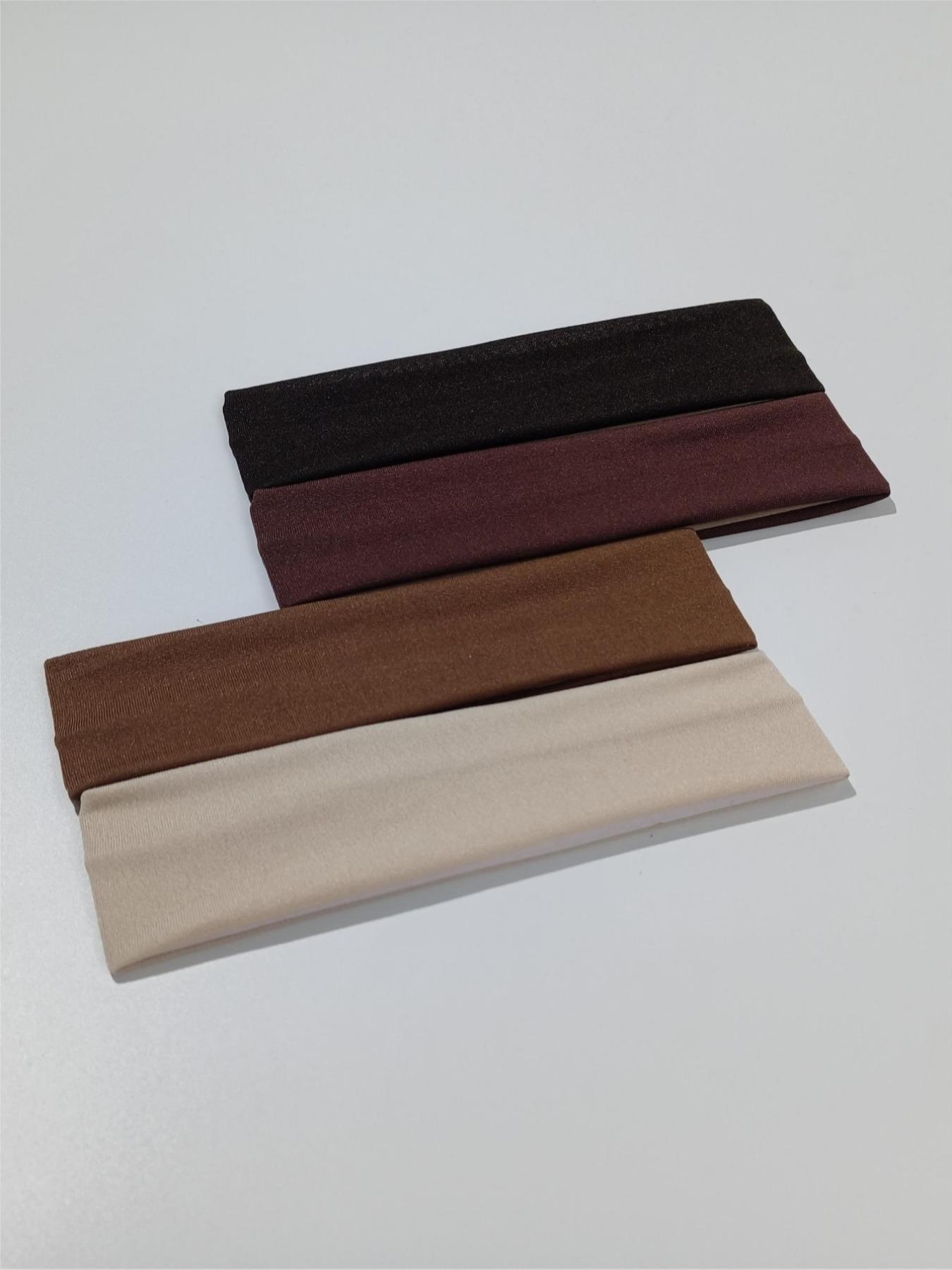 Solid Color Hair Band, High Stretch Hair Band for Women & Girls, Elastic Headband, Fashion Hair Accessories for Gym Workout Running, Minimalist Headwear Suitable for Thick Hair