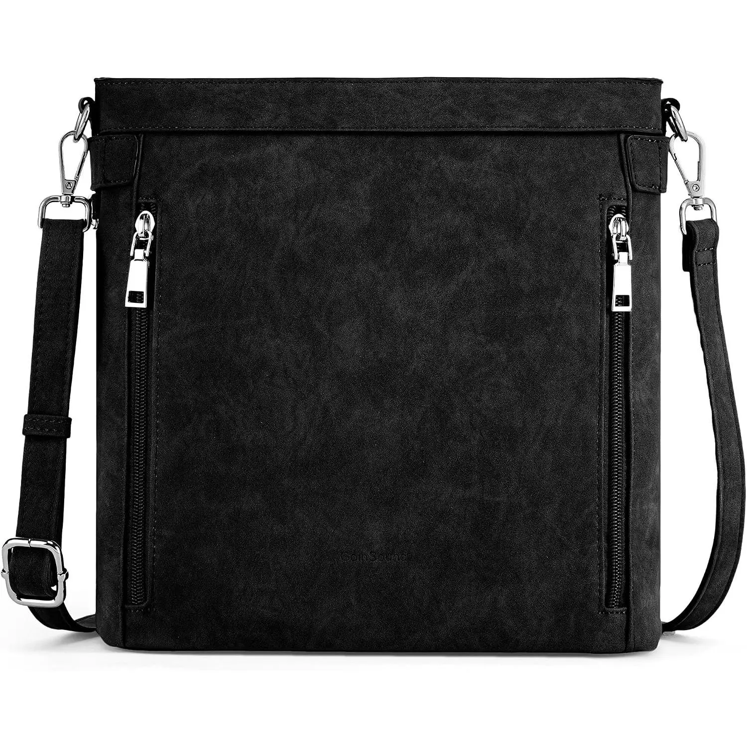 Concealed Carry Crossbody Purse for Women, Slim PU Leather CCW Handbag with Lockable Zipper & Adjustable Strap
