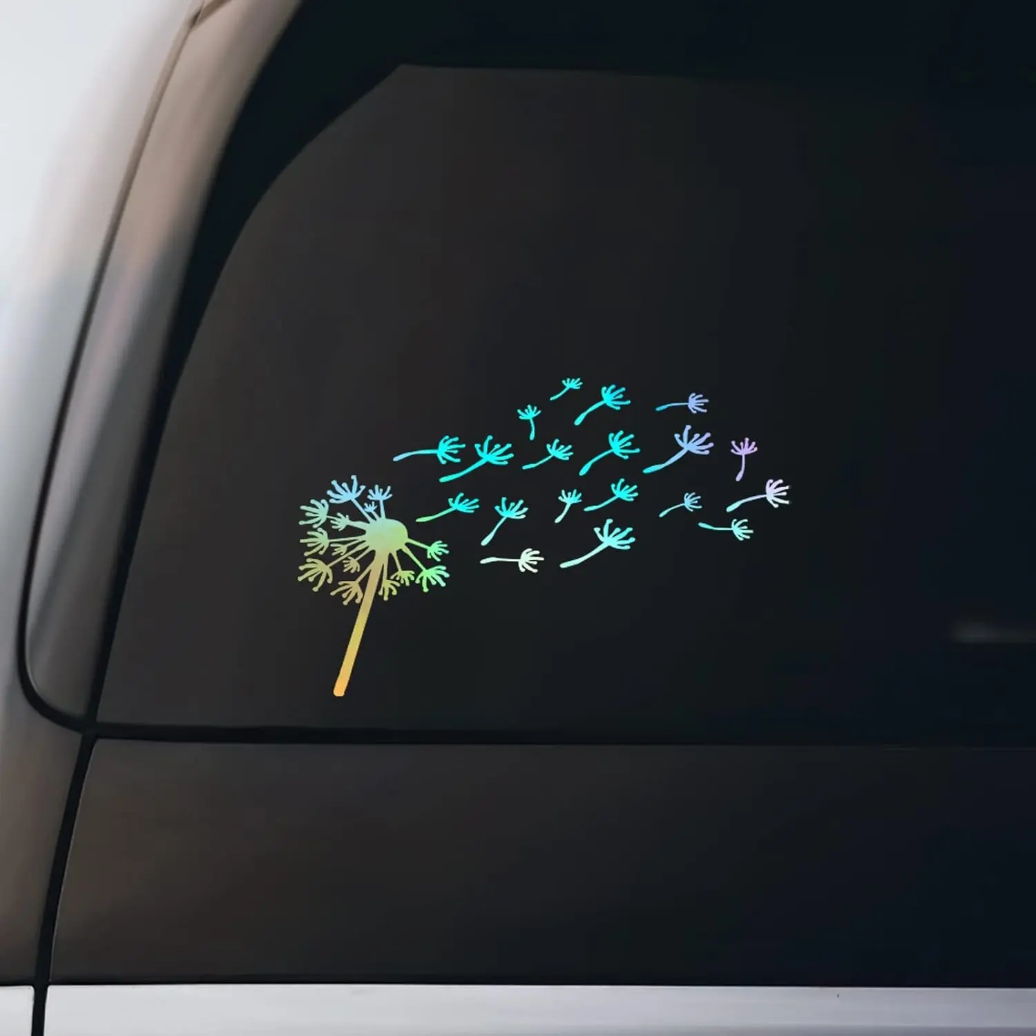 Dandelion Flying Sticker Vinyl Decal Notebook Car Window Laptop 8" x 5.5" Holographic