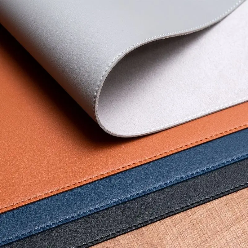 Large Mouse Pad, Computer Mouse Pad, Extra Large Desktop Laptop Mat, Office Desk Pad, Customizable Leather Desk Pad, Writing Table Mat, Car Side Desk Pad
