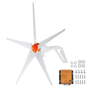 【DealsForYouDays】VEVOR 500W Wind Turbine Generator, 12V Wind Turbine Kit, 5-Blade Wind Power Generator with MPPT Controller, Adjustable Windward Direction & 2.5m/s Start Wind Speed, Suitable for Home, Farm, RVs, Boat