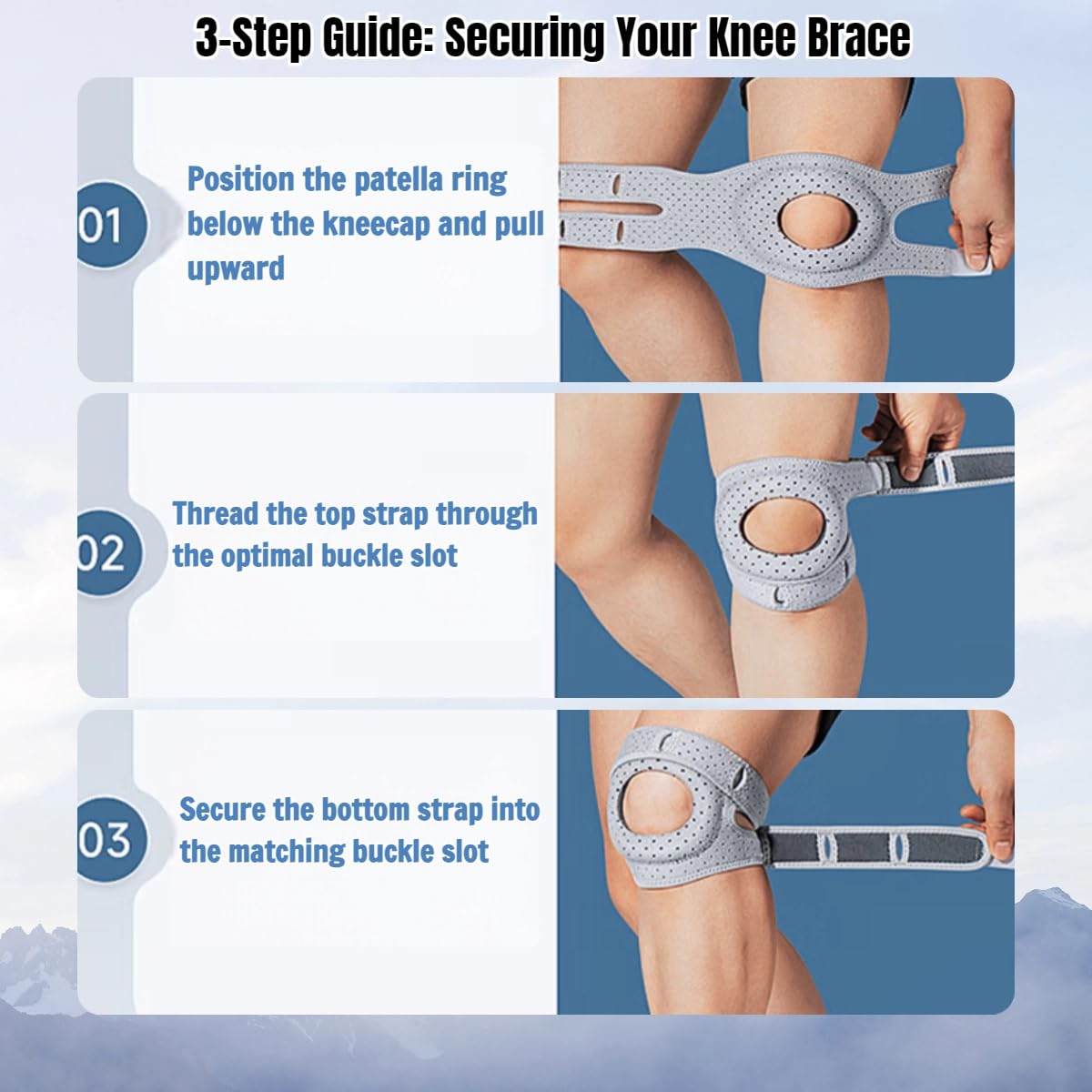 Knee Brace for Women Men Adjustable Knee Support with Side Stabilizers, Patella Gel Pads & Upgraded Silicone Anti-Slip Strip -Patella Knee Brace for Meniscus Tear, Knee Pain, Arthritis, Injury Recovery, Running, Workout Knee Brace for Women Men Adjustable Knee Support with Side Stabilizers, Patella Gel Pads & Upgraded Silicone Anti-Slip Strip -Patella Knee Brace for Meniscus Tear, Knee Pain, Arthritis, Injury Recovery, Running, Workout