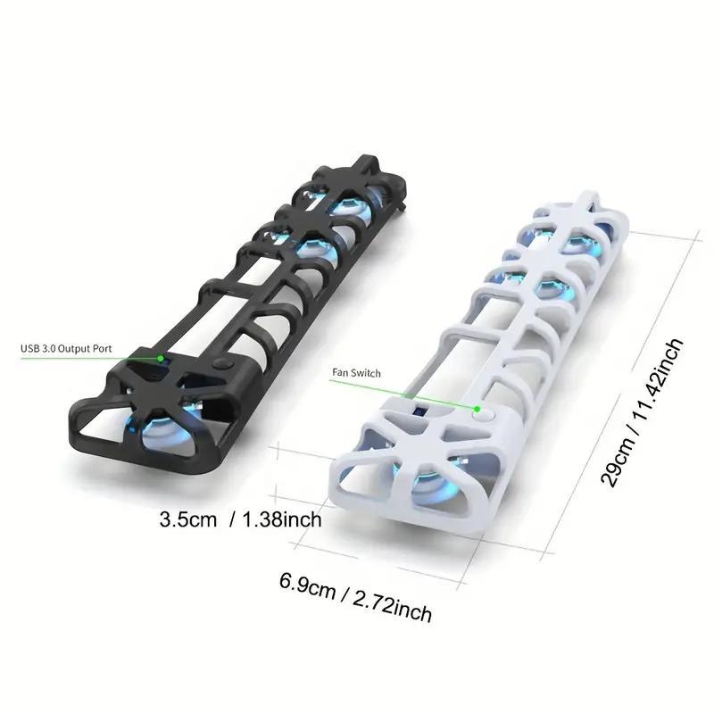 USB Cooling Stand for PS5 Slim, USB Powered Cooling Stand with LED Light, Quiet Cooling Fan, Console Accessories for PS5 Slim