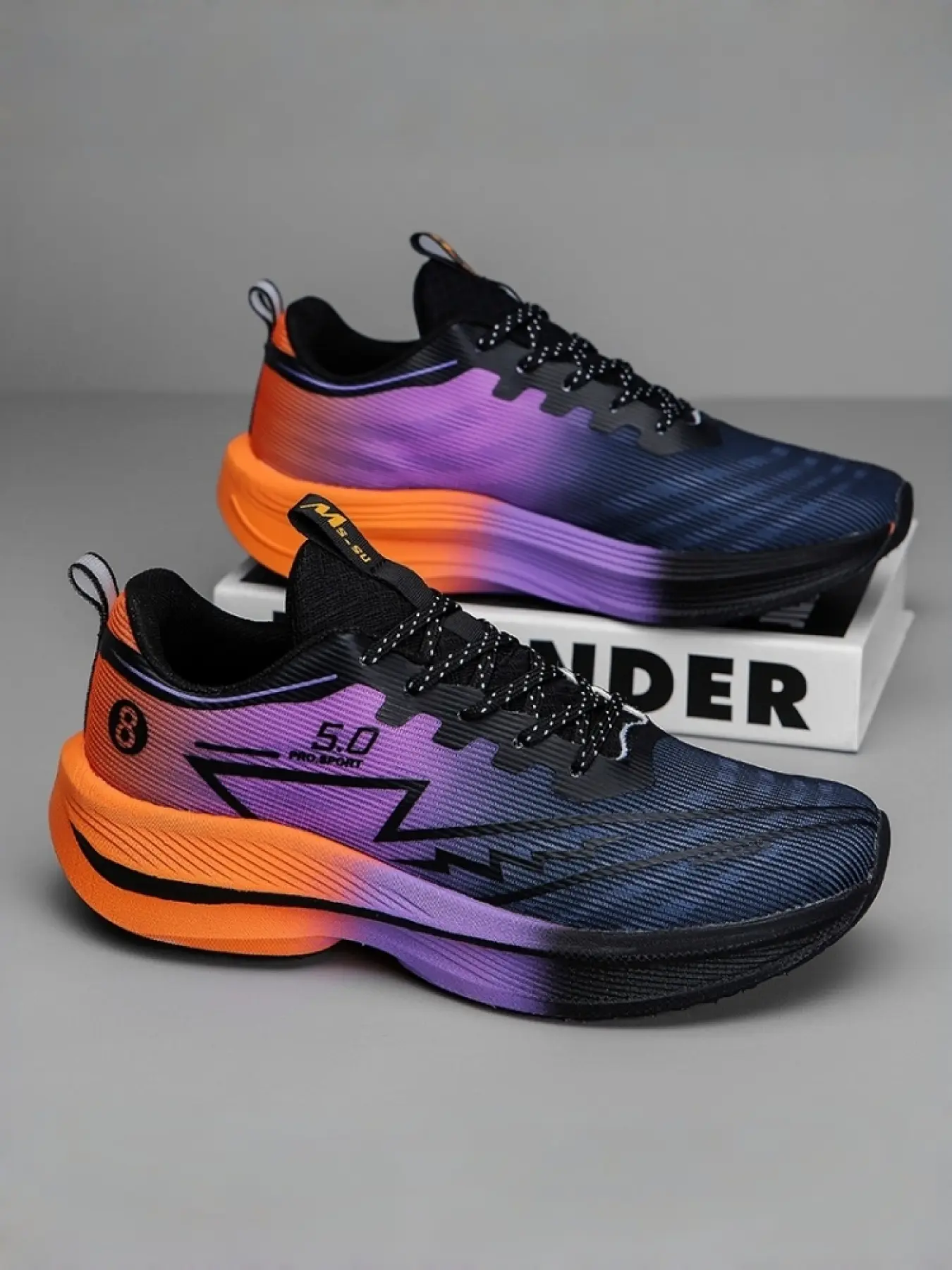 Purple and black