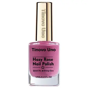 Tinovo Uno Hazy Rose Glossy Nail Polish 12ml, 4-in-1 Strength+Care Formula, Quick Dry, No UV, Long Lasting & Chip Resistant, Improves Weak & Brittle Nails, Brightens Skin Tone, Perfect Mother's Day & Holiday Present
