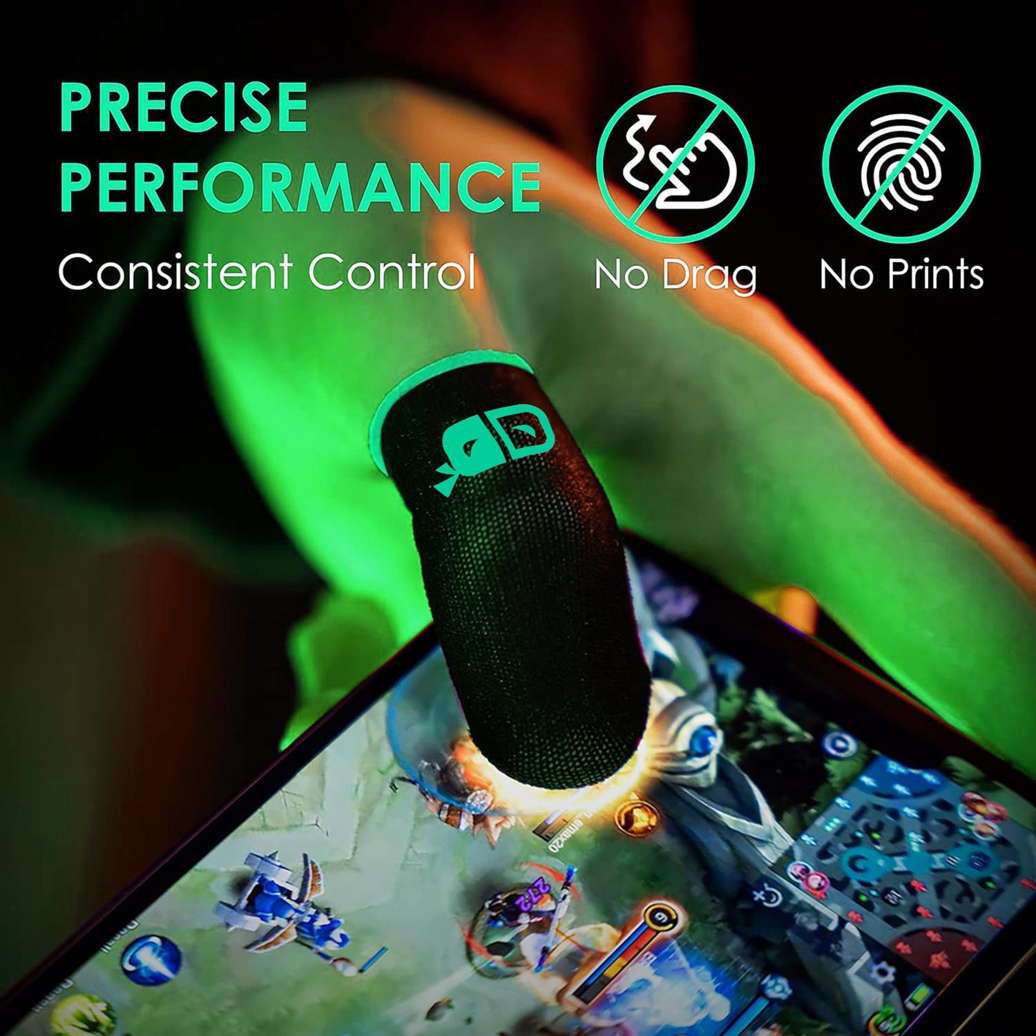 GAMINJA Finger Glove, Anti-slip Fingertip Gloves, Anti-sweat Touch Screen Game Finger Thumb Cover, Gaming Accessories, Console Accessories for PUBG Mobile Game