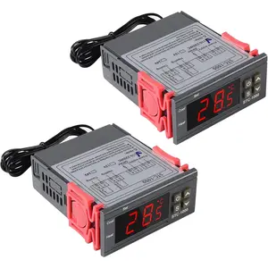 2Pcs STC-1000 Digital Temperature Controller 110-220V Thermostat Incubator Thermoregulator Relay Heating Cooling with Sensor Probe Cable