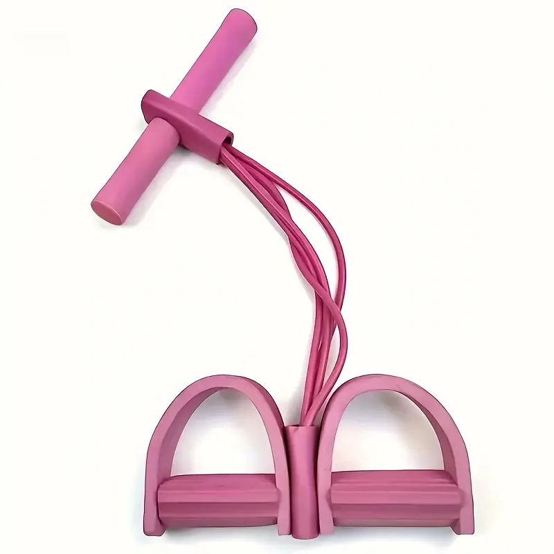 Fitness Pedal Ankle Puller - High-Density Sit Up Pull Rope | 8-Tube Fitness Tension Rope | Non-Slip Pedal Resistance Band | Yoga Handle Bands Exerciser | Leg Stretching Equipment for Training, Stretch