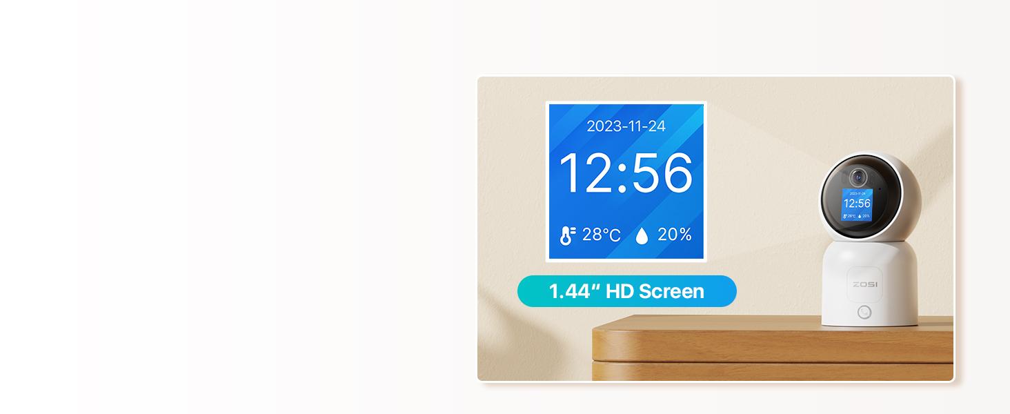 ZOSI 4MP 2 Way Video Security Camera, C519M 360° View HD Monitor, Plug-in 2.4G/5G Dual-Band WiFi Smart Home Indoor Cam,One-Touch Call,Human Detection,Pan/Tilt,Cloud & Memory Card Storage Recording Night Vision Privacy Mode